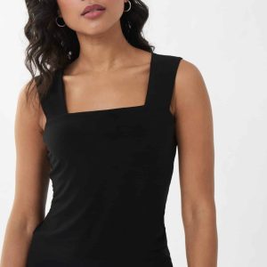 Classic Square Neck Cami Black