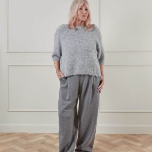 Chalk Regan Trouser Marl Grey