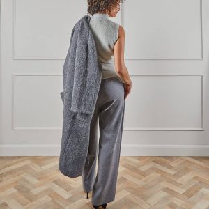 Chalk Regan Trouser Marl Grey