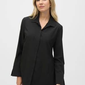 JOSEPH RIBKOFF Woven Button-Down Blouse With Pockets