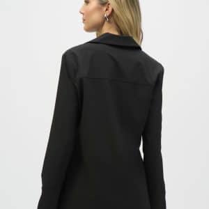 JOSEPH RIBKOFF Woven Button-Down Blouse With Pockets
