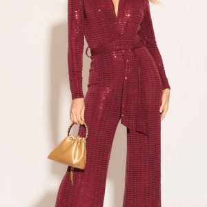 Libby Loves TAYLOR JUMPSUIT IN WINE