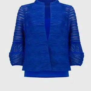 Joseph Ribkoff Signature | Cascade 2 Piece Set - Coverup and Silky Knit Camisole in Royal Sapphire