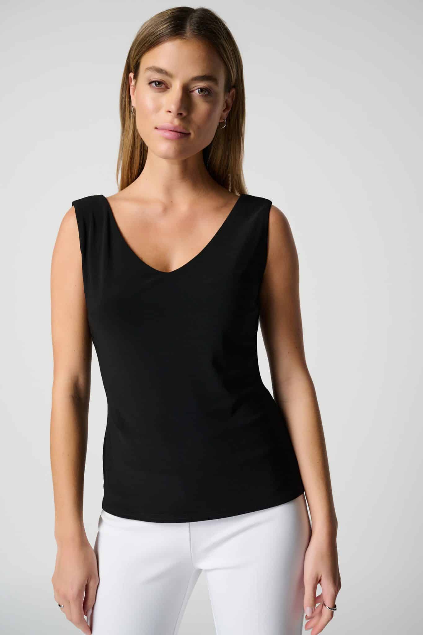 Joseph Ribkoff Classic V-Neck Cami Black - Renes Lancaster