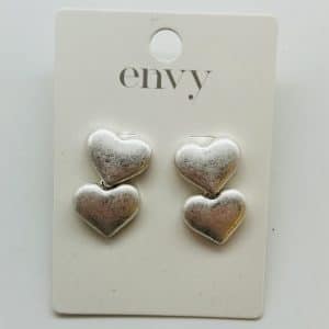 Envy Jewellery Silver Heart Earrings
