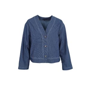 Black Colour ASTRID Short Jacket Dark Blue