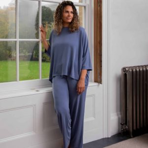 Chalk Leona Pant in Airforce Blue