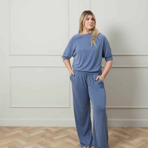 Chalk Leona Pant in Airforce Blue