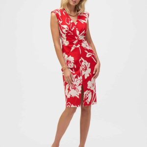 Joseph Ribkoff Scuba Crepe Floral Print Sheath Dress