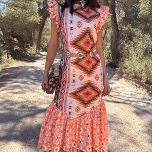 Never Fully Dressed Bridget Print Frida Dress
