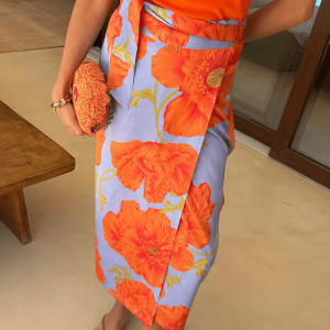 Never Fully Dressed Blue Poppy Jaspre Skirt