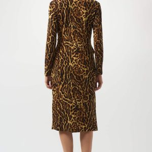 Joseph Ribkoff Silky Knit Animal Print Wrap Dress