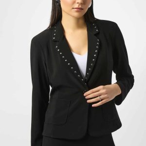 Joseph Ribkoff Silky Knit Fitted Blazer With Studs
