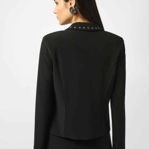 Joseph Ribkoff Silky Knit Fitted Blazer With Studs