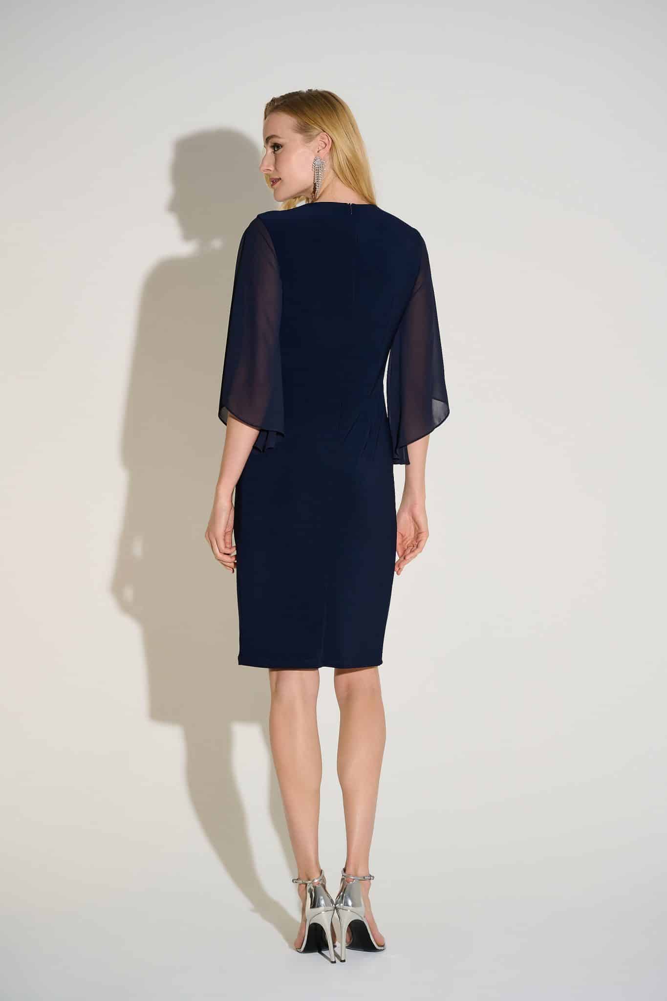 Joseph Ribkoff Signature | Silky Knit & Chiffon Sheath Dress