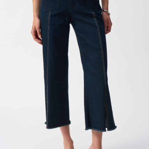Joseph Ribkoff Claudia | Culotte Jeans With Embellished Front Seam