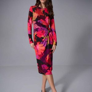 Joseph Ribkoff Silky Knit Floral Print Sheath Dress