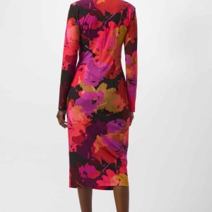 Joseph Ribkoff Silky Knit Floral Print Sheath Dress