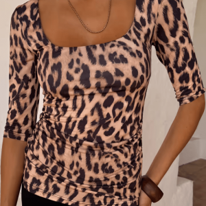 Never Fully Dressed Leopard Jersey Top