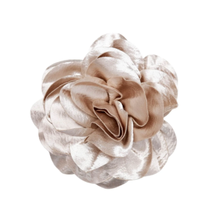 Black Colour SAGE big flower 2-in-1 brooch - Champagne