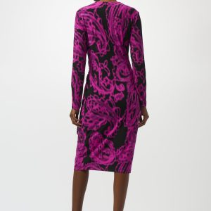 Joseph Ribkoff Silky Knit Paisley Print Wrap Dress