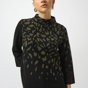 Joseph Ribkoff Jacquard Animal Print Sweater
