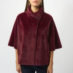 Joseph Ribkoff Bonded Faux Fur Suede Jacket