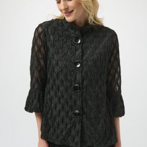 Joseph Ribkoff Lurex Cascade Trapeze Jacket