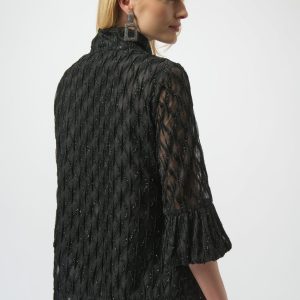 Joseph Ribkoff Lurex Cascade Trapeze Jacket
