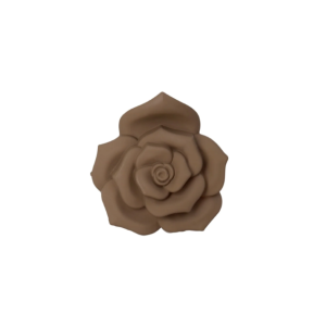Black Colour FLOWER matt hair claw - Lt. Brown
