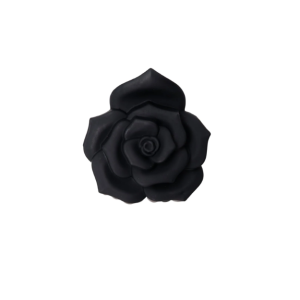 Black Colour FLOWER matt hair claw - Black