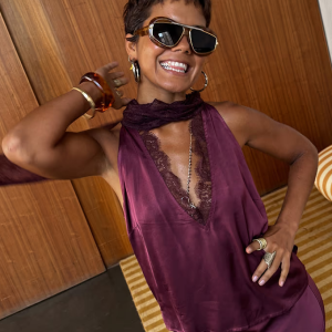 Never Fully Dressed WINE LACE TOP