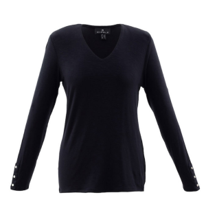 Marble V-Neck Jersey Top
