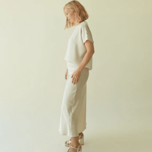 CHALK | MAEVE SKIRT | CHAMPAGNE