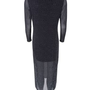 Black Colour ALEXIS DRESS WITH RHINESTONE in Black