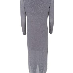 Black Colour ALEXIS DRESS WITH RHINESTONES - Grey
