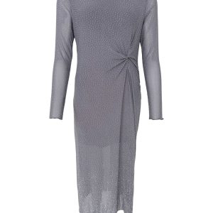 Black Colour ALEXIS DRESS WITH RHINESTONES - Grey