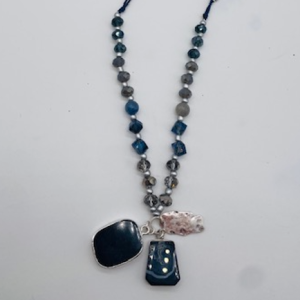 ENVY Long Beaded and Charmed Necklace