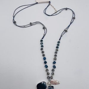 ENVY Long Beaded and Charmed Necklace
