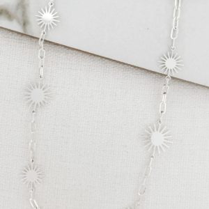 ENVY Short Starburst Necklace - Silver