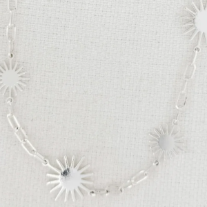 ENVY Short Starburst Necklace - Silver