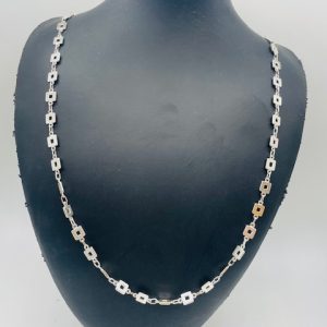 ENVY Long Square Necklace- Silver