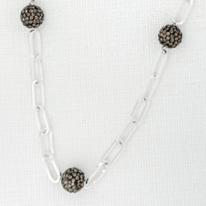 ENVY Linked Beaded Necklace - Silver