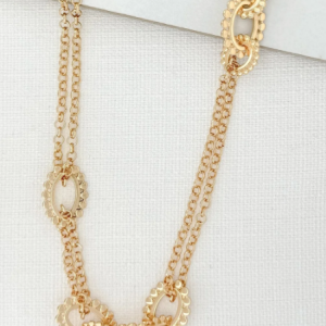 ENVY Long Chain Link Necklace- Gold