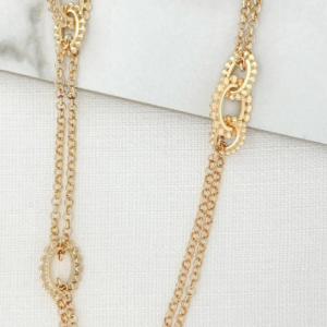 ENVY Long Chain Link Necklace- Gold