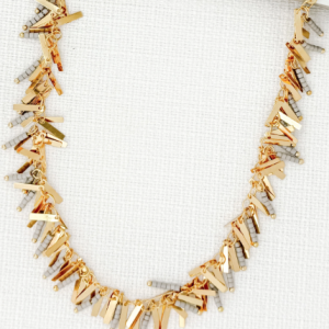 ENVY Short Fringed Necklace - Gold
