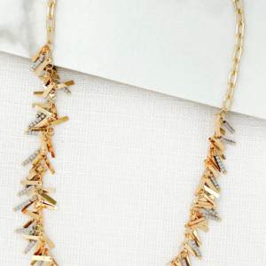 ENVY Short Fringed Necklace - Gold