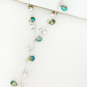 ENVY Glass Bead Necklace- Silver