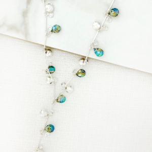 ENVY Glass Bead Necklace- Silver