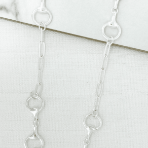 ENVY Horsebit Chain Necklace – Silver